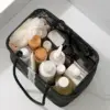 Neue tragbare Aufbewahrungstasche für Toilettenartikel, großes Gitter-Abtropfkörbchen, unverzichtbare Handtasche für Baden und Schwimmen, Kosmetik-Organizer 3
