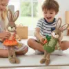 Osterhase Deko-Stofffigur Niedliche Hasenfigur für Regal Kaminsims Frühlings-Heimdekoration Tisch-Mittelstück Ornament 3