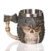 Bierkrug aus Edelstahl für Zuhause, bruchsicher, Bar-Dekor, Retro-Kaffeetasse, großes Fassungsvermögen, Vintage-Totenkopfbecher, Trinkgeschirr, Küchenzubehör 3