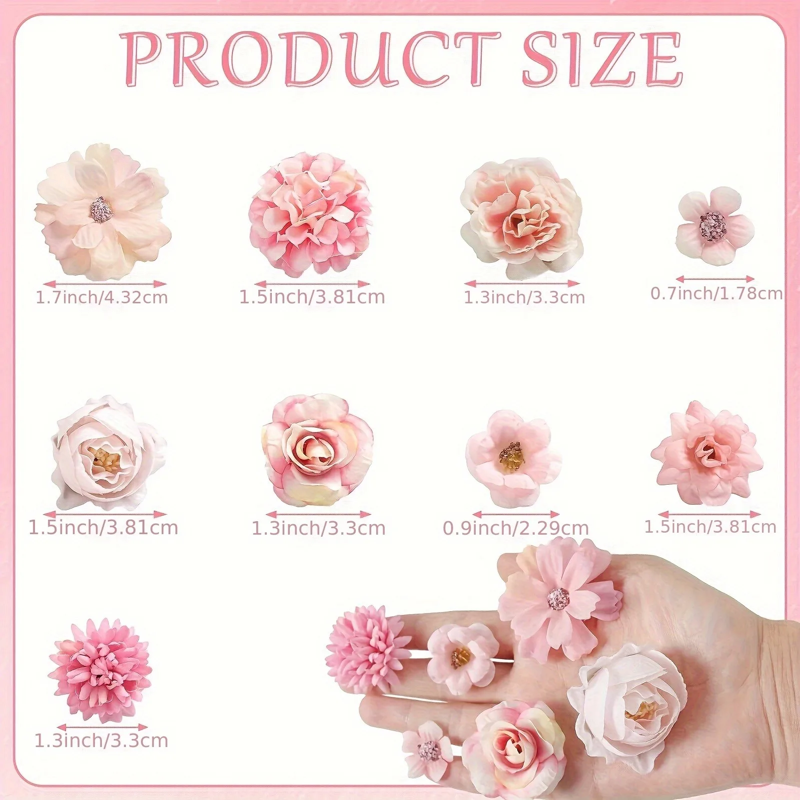 60 Stück künstliche Blumen Kopf Seide Rose gefälschte Blumen Home Decor Party Supplies Hochzeit Dekoration Handwerk Geschenke Kranz Zubehör 6