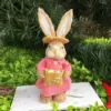 1/2PCS Höhe 35cm Ostern Niedliche Stroh Hase Dekoration Rustikale Dekoration Party Desktop Dekorationen Handgemachte Dekorationen 5