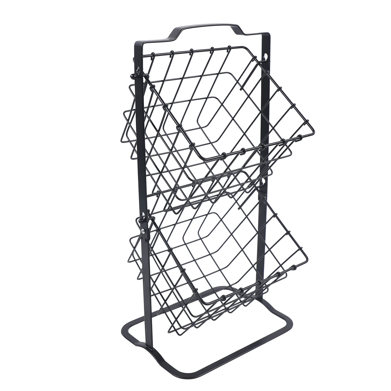 Zweischichtiger Obstständer aus Eisen, Aufbewahrungskorb für den Haushalt zum Halten von Süßigkeiten/Keks/Obst/Büchern