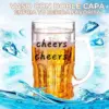 Gefälschte Bierkrug Lustige Wasser Tasse Spülmaschinenfest Kreative Modell Streich Spielzeug Verdickte Tasse Mit Handgriff doppel Schicht Kunststoff Bier Tasse 4
