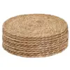 Topfmatten, handgewebte Rattan-Tischsets, runde wärmeisolierende Matten, natürliche gewebte Tischsets für Esszimmer, Zuhause, Hochzeitsdekoration