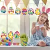 Malset DIY 3D Ostereier Kinder Holzhandwerk Kreatives Kunstset Pädagogische Aktivität Urlaub Projekt Dekorherstellung 4