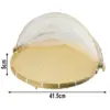 Handgefertigter Bambuskorb mit Netz-Netzbezug, Küche, Brot, Obst, Gemüse, Lebensmittelbehälter, Outdoor, Reisen, Picknick, staubdichter Korb 6