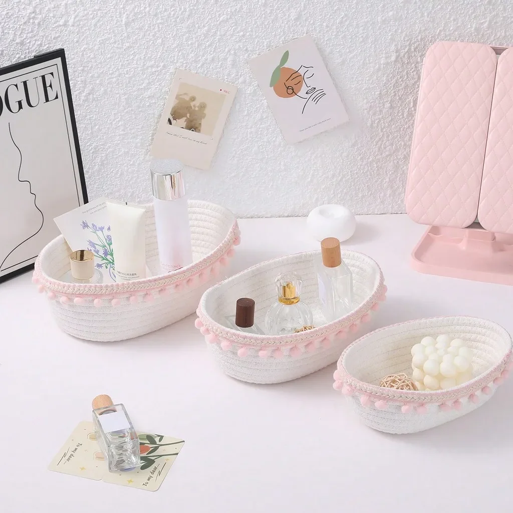 3 Größen Hautpflege-Kosmetik-Aufbewahrungskorb für Badezimmer, Zuhause, Wohnzimmer, Desktop, Organisation verschiedener Gegenstände 3