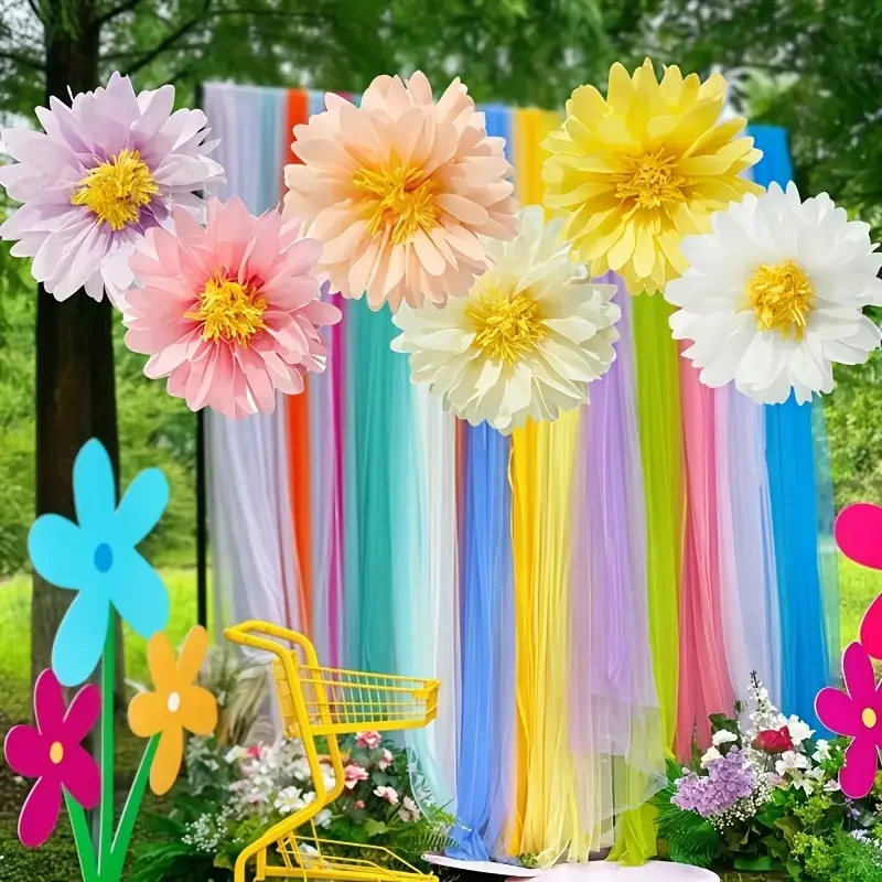 12-teiliges Gänseblümchen-Papierblumen-Set, geeignet für verschiedene Anlässe, Hochzeits- und Partydekorationen, 12 bunte Frühlingswanddekorationen, geeignet für Innen- und Außenbereiche, Ostern, Abschlussfeiern, Geburtstage, saisonale Dekorationen, festliche Dekorationen, festliche Dekorationen, festliche Dekorationen, festliche Dekorationen, leicht 4