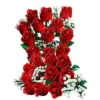 Romantische Rose Blume Bouquet Bausteine Kreative Hause Schreibtisch Anlage Dekoration Montieren Ziegel Spielzeug Für Geschenke Mädchen Dame 3