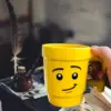 Cartoon-Keramikbecher, 250 ml, mit niedlichem Impish-Ausdruck, Figurenkopfmuster, Kaffee, Milch, Tee, Trinkgeschirr für Paare, Freunde, Familie 2