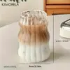 2/4/6PCS INS Glas Tasse Wärme-beständig Tumbler Drink Transparent Tee Saft Milch Kaffee Becher Hause wasser Gläser Streifen Bier Becher 2