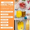3,8L Doppel-Getränkespender-Set mit Metallständer, Auslaufsichere Zapfhähne, Glas-Getränkespender für Partys, Grillabende & Hochzeiten 4