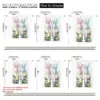 2Pcs Ostern Ei Gnome Kaninchen Gedruckt Fenster Vorhang Für Schlafzimmer Büro Küche Wohnzimmer Und Studie Stange Loch Fenster 3