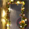 1pc 2m Rose Künstliche Blume Girlande Weiß für Hochzeit Hause Dekoration Frühling Herbst Garten Arch Decor DIY Gefälschte blumen Reben 5