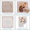 Oster-Frühlings-Hase Blumen-Stickerei DIY-Set 2026 Handgemachtes Anfänger-Stickerei-Material-Kit mit EN-Anleitung Geschenk 4