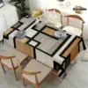 VIKAMA Tischdecke mit minimalistischem geometrischem Muster, ölbeständig und leicht zu reinigen, für Küche, Esstisch, Restaurant, Heimdekoration 2