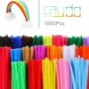 100/50 Stück Chenille-Stiele, 22 Farben, Chenille-Pfeifenreiniger, Stiele für Kinder, Kunst- und Bastelprojekte und Dekorationen (6 mm x 30,5 cm) 5
