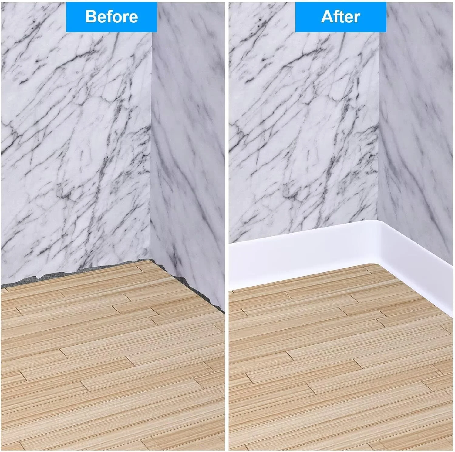 1PC 1/2/3/5/6M Selbst-klebe Gummi Sockelleiste Wasserdichte Wand Aufkleber rand Schließen Streifen Wohnzimmer Fußleiste Dekor 4