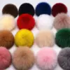 Echte natürliche Nerz Fuchs Pompons Pelzkugeln 9 cm flauschige Nerz Pelz Pompones 90 mm DIY Pom Pom Kleidungsstück Dekor Nähen Handwerk Versorgungsmaterial 1