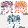 60 Stück künstliche Blumen Kopf Seide Rose gefälschte Blumen Home Decor Party Supplies Hochzeit Dekoration Handwerk Geschenke Kranz Zubehör 4