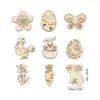50/100 Stück Ostern Holzhandwerk Ornament Kaninchen Eier Kinder Malerei DIY Holzscheibe 2025, Frühling Ostern Party Home Tischdekoration 5