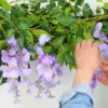 2/4 Stück 1,8 m Glyzinien künstliche Blumen Rebe Girlande Pflanzen Hochzeit Bogen Dekoration gefälschte Pflanze Blatt Rattan Schleppwand Blume 2