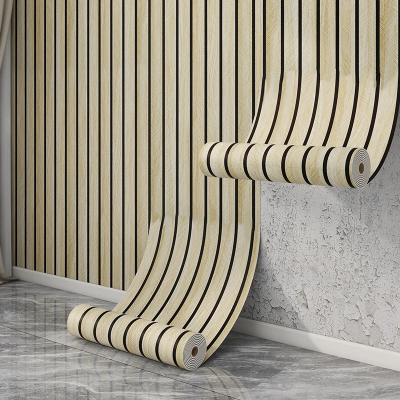 Nachahmung von Holzmaserung, Schaumstoff-Tapete, selbstklebend, wasserdicht, für Schlafzimmer, Wohnzimmer, Wandaufkleber zum Abziehen und Aufkleben, Heimdekoration 6