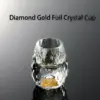 Deluxe Diamant-Wassertropfenförmige Goldfolie Baijiu-Tasse, hochwertiges Kristallglas, Heimgeschenk, starker Weinbecher 5