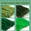 1000/pcs 30cm grüne Pfeifen reiniger Chenille Stiel einfarbige Pfeifen reiniger Set für Pfeifen reiniger DIY Kunst handwerk Dekorationen 2