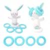 1 Set Aufblasbarer Osterhase Ringwurfspiel Interaktives Spiel für Oster-Karneval Party Geburtstag Kindergarten Schule Feier Spiel Geschenk