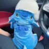 Anime Cartoon Niedliches Lilo & Stitch Haustier-Kostüm Katze Hund Verwandlungs-Plüschjacke mit Druckknöpfen Vierbeinige Kleidung Überraschungsgeschenk für Fans 3