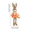 Osterhase Deko-Stofffigur Niedliche Hasenfigur für Regal Kaminsims Frühlings-Heimdekoration Tisch-Mittelstück Ornament 6