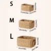3 Stück/1 Stück Gewebter Aufbewahrungskorb, Papierseil-Aufbewahrungskorb mit Griff Kleiner Gewebter Korb zur Organisation Dekorierter Geschenkkorb 3
