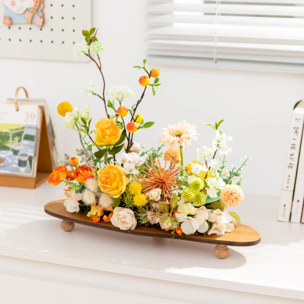 Frühling künstliche Blumen Arrangement Herzstück Home Office Dekor gefälschte Blumen Hochzeit Party Display Requisiten Geschenke für Frauen