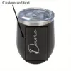 1 Stück Personalisierter Yerba Mate Becher, Doppelwandiger Edelstahl Mate Teebecher, Eierschalenförmiger Wein-Tumbler, Kaffeebecher, Reise-Trinkbecher 5