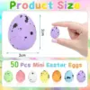 50–500 Stück Oster-Mini-Eier, dekorative Schaumstoff-gesprenkelte Pastell-Eier, Vogeleier für Korbfüller, Frühlings-Partygeschenke, Heimdekoration 5