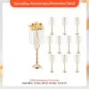 VEVOR 10 Stück 55 cm hoher Blumenständer aus Kristallglas für Hochzeiten, Metallvase für Hochzeitsmittelstücke, goldene Blumenhalter, Blumenständer für Tische, Hochzeitsessen, Partys, Zeremonien, Geburtstagsveranstaltu