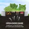 [Gegalvanisiertes Hochbeet für den Garten] 1er-Pack Land Guard verzinktes Hochbeet-Set – ovale große Pflanzgefäß-Gartenboxen aus Metall für 2