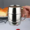 Neue Doppel Wand Edelstahl Bier Becher Tragbare Kaffee Tee Tassen Reise Tumbler Büro Verwenden Wasser Tasse mit Griff Drink 3