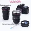 Kaffeetasse mit Kameraobjektiv, 450 ml, Metall-Thermosbecher für Fotografen, wiederverwendbare Haushaltsgegenstände, tolles Geschenk für Schulbelohnungen 3
