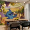 Mädchenhaftes Schlafzimmer Niedliches Stitch-Vineyard-Muster Druck-Wandteppich Wohnzimmer Wandbehang Lässiges Raumthema Personalisierte Raumdekoration 2