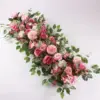 100 cm Luxus Weiße Rose Künstliche Blume Reihe Hochzeit Tischdekoration Blumen Hintergrund Wand Bögen Dekor Party Bühne Floral 2