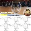 1/2/3PCS Weihnachten Elch Glas Tasse 240ML Saft Milch Elch Becher Weihnachten Rentier Kopf Bier wasser Tasse Urlaub Party Drink Geschenke 2