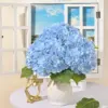 58 cm künstliche Hortensie realistisch bunt mit Blättern Hochzeit Home Party Wohnzimmer Tischdekoration 3
