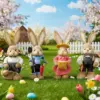 1/2PCS Ostern Niedliche Stroh Hase Dekorationen Rustikale Home Party Tisch Dekor Handwerk Festival Frühling Dekoration Ostern Geschenke 1
