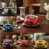 Kreative Auto-förmige Kaffeetasse aus Edelstahl, handgefertigt, Neuheit, Wasserbecher, Haushalt, Büro, Kaffeetassen, Geschenke für Autoliebhaber 1