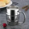 Neue Doppel Wand Edelstahl Bier Becher Tragbare Kaffee Tee Tassen Reise Tumbler Büro Verwenden Wasser Tasse mit Griff Drink