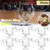 1/2/3PCS Weihnachten Elch Glas Tasse 240ML Saft Milch Elch Becher Weihnachten Rentier Kopf Bier wasser Tasse Urlaub Party Drink Geschenke 1