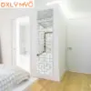 3D kreative Wandaufkleber geometrische Viereck Design Acryl Spiegel Aufkleber Wohnzimmer Schlafzimmer Veranda TV Hintergrund Wand Dekor