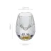 Deluxe Diamant-Wassertropfenförmige Goldfolie Baijiu-Tasse, hochwertiges Kristallglas, Heimgeschenk, starker Weinbecher 6